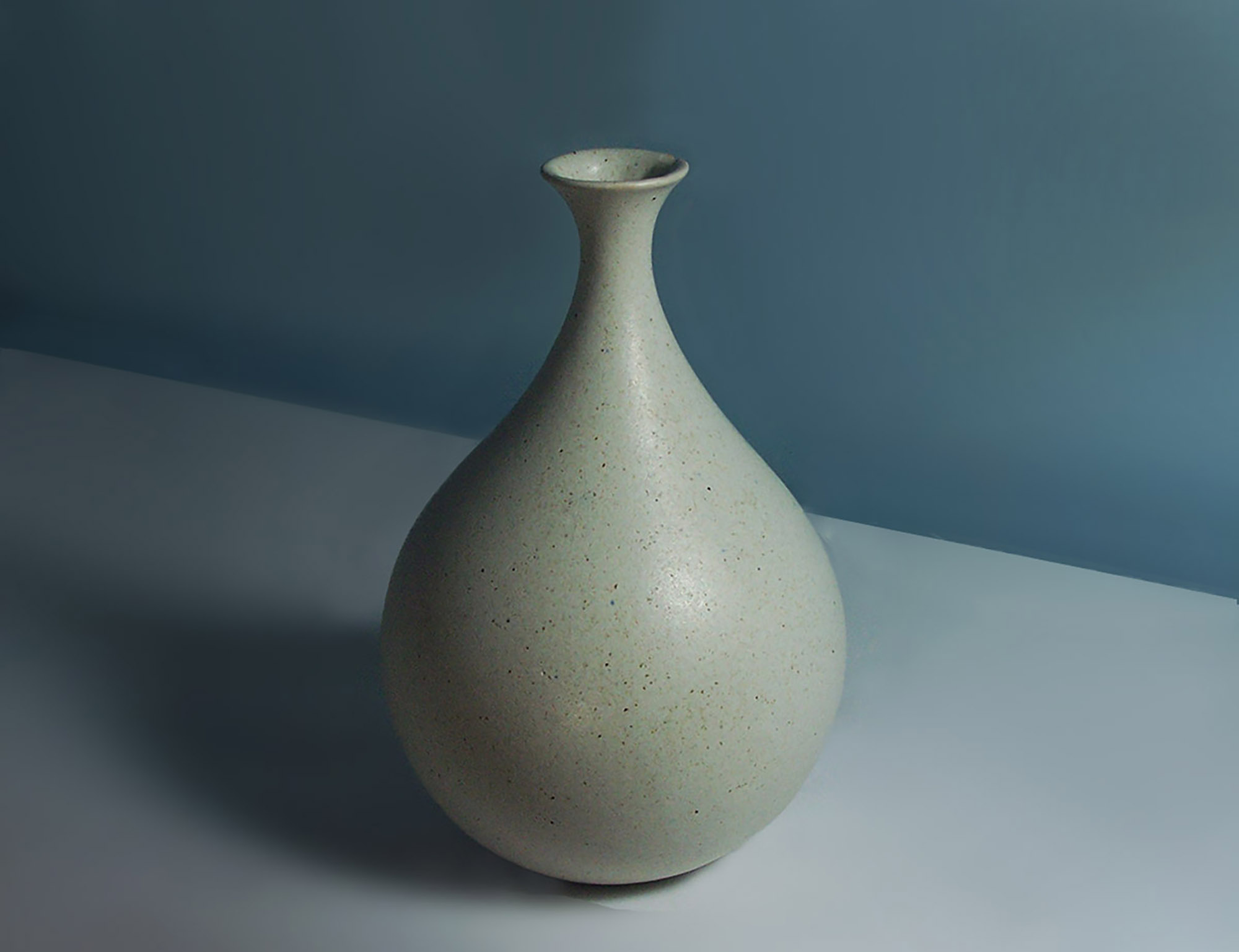 Short Wide DEcanter in Early Gray Glaze
