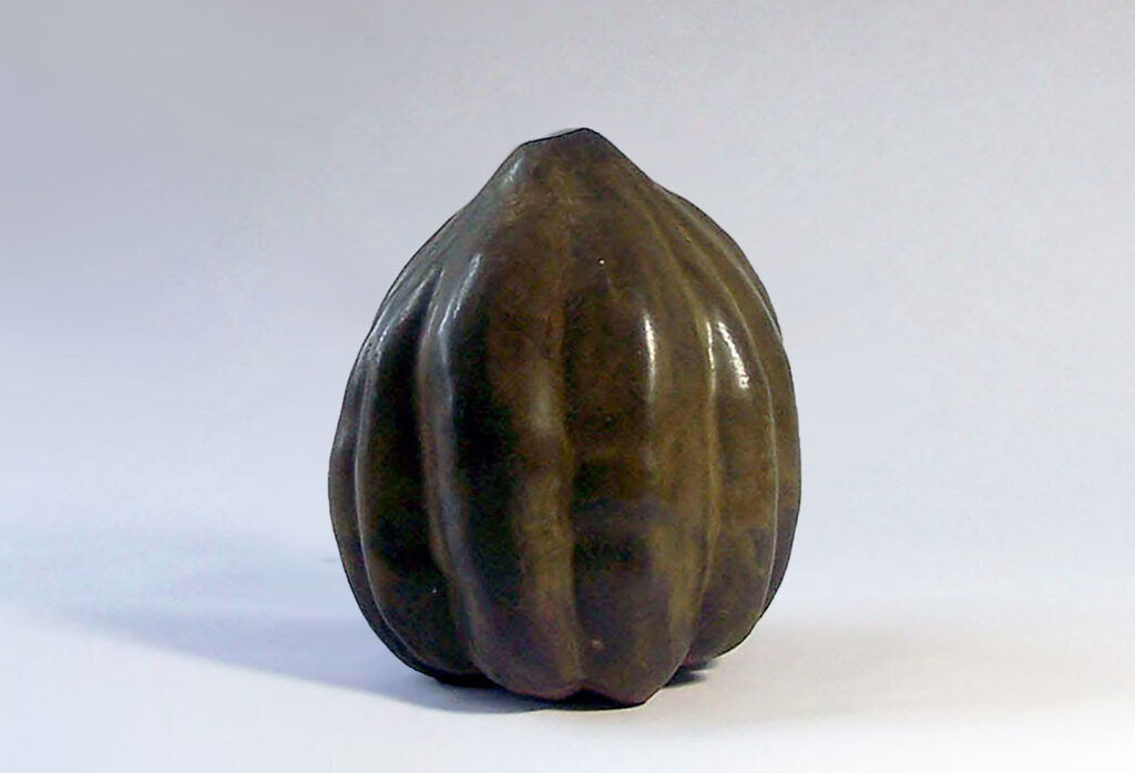 Acorn Squash Vase Brown Glaze