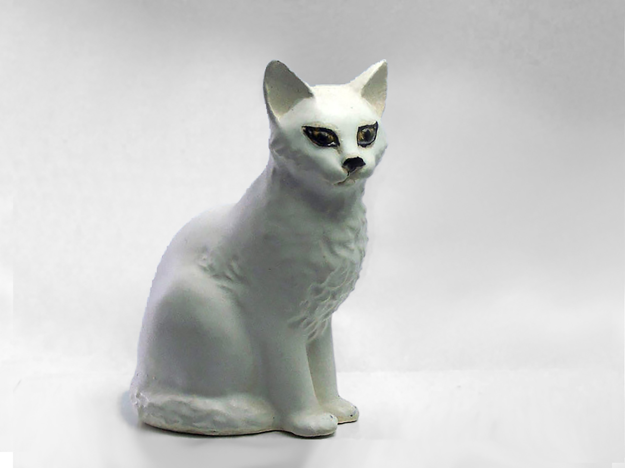 Sitting Cat by Christine in White