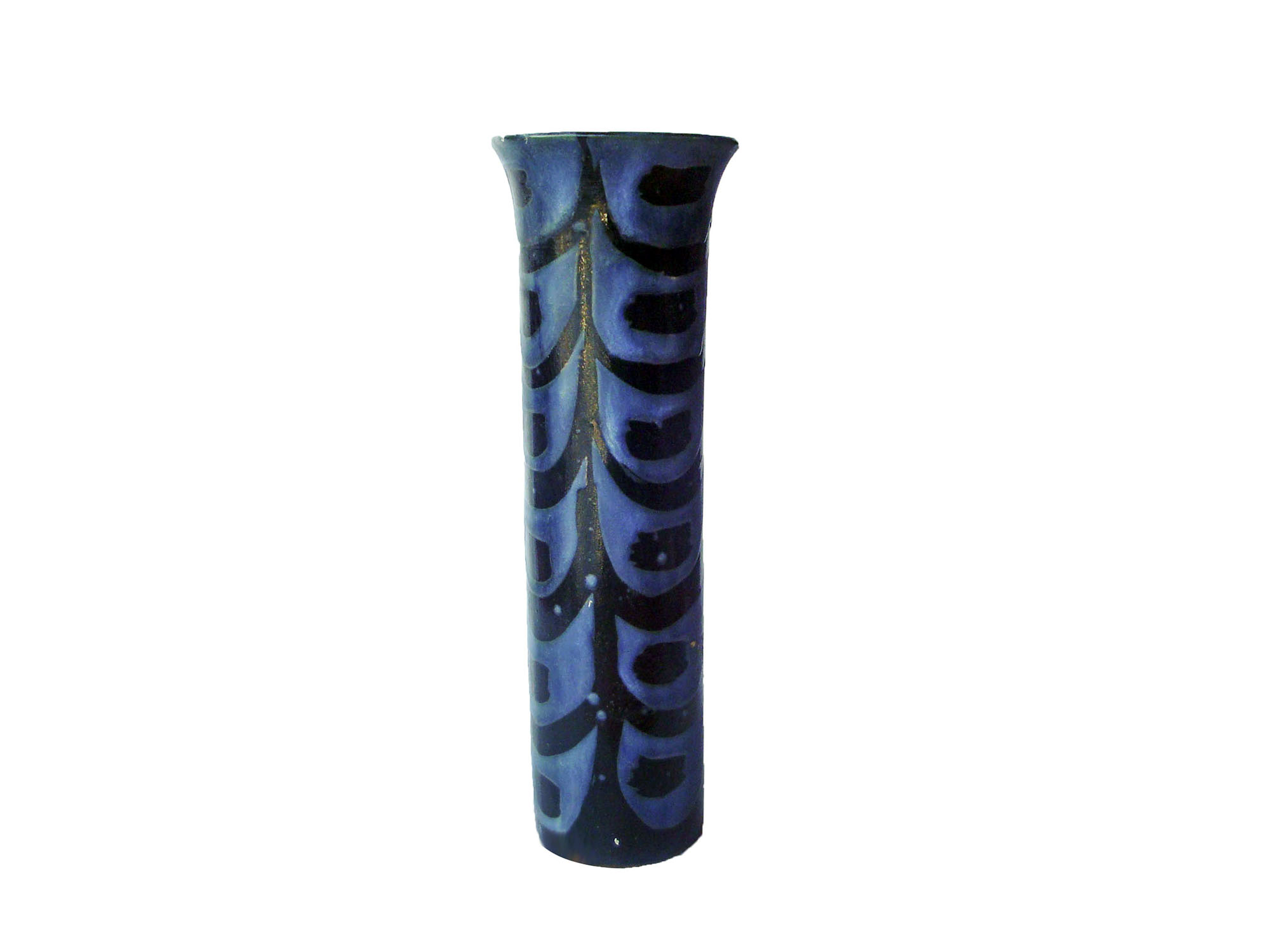 Flute Vase in Blue Jewel Designlaze