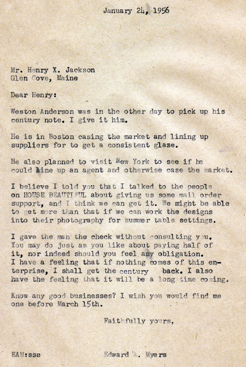 Jan 24 1957 pick uo century note, House Beautiful, Trip to New York