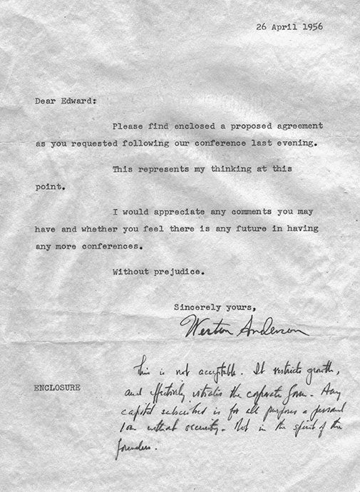 Proposal Agreement Letter of Introduction with snarky note about it being proposed as a loan rather than an investment